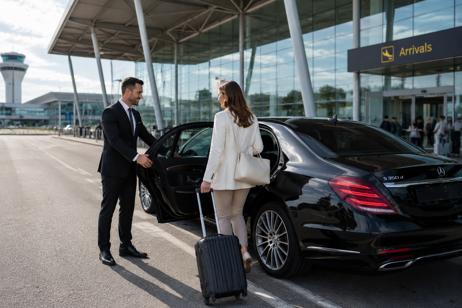 Mercedes E Class chauffeur Stansted Airport