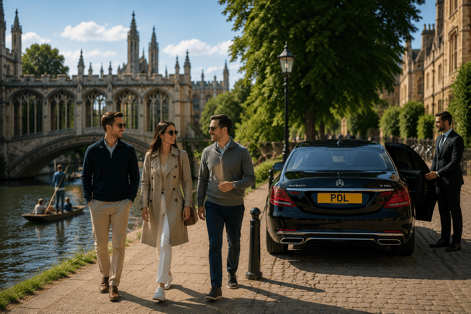 Private luxury chauffeur service to Cambridge university buildings